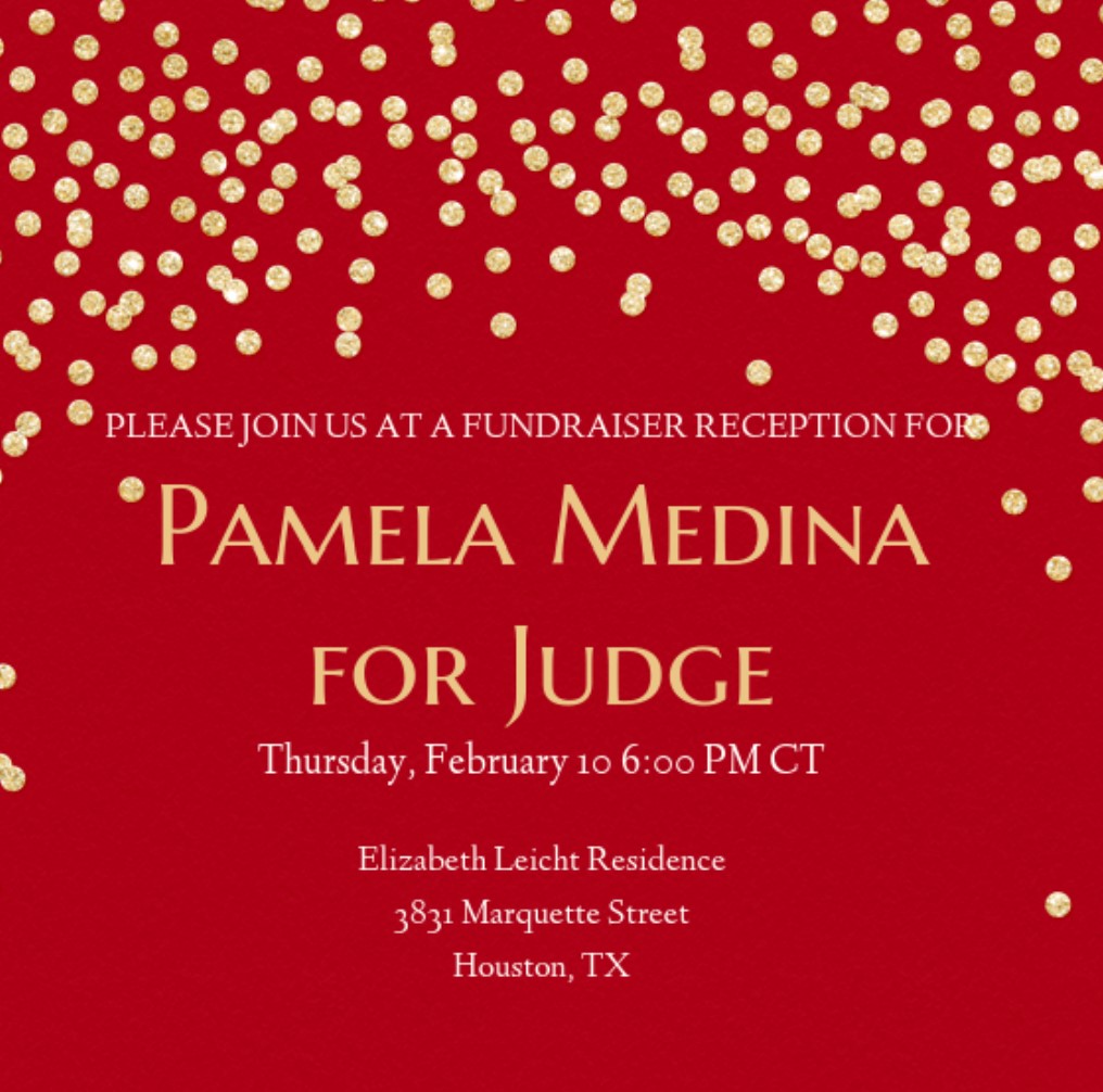Pamela Medina for Judge Reception
